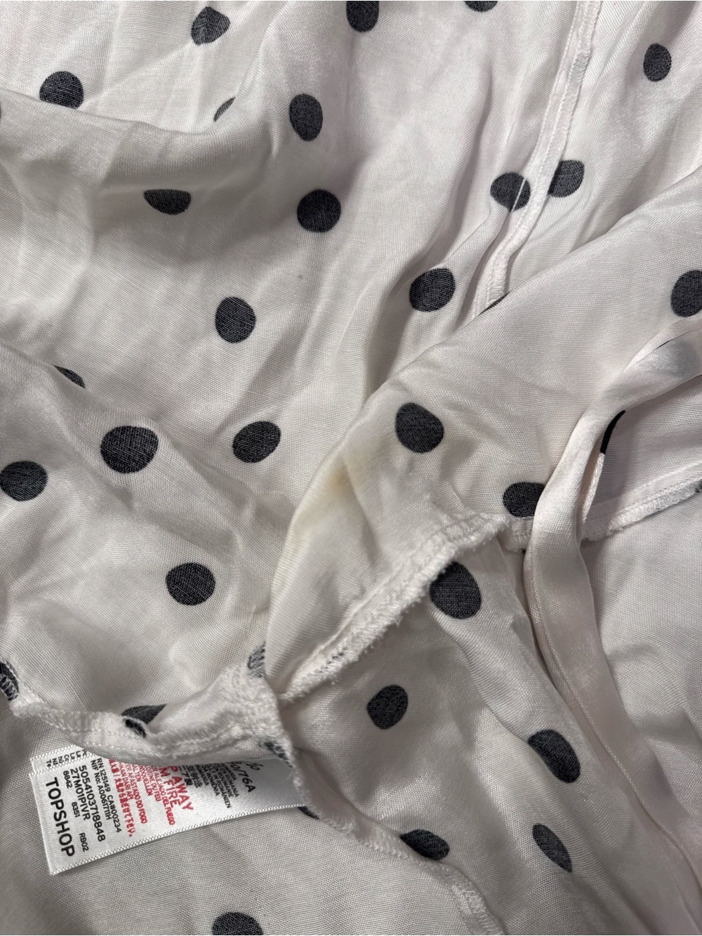 Topshop Satin Spot Ruffle Wrap Skirt - Picture 5 of 10